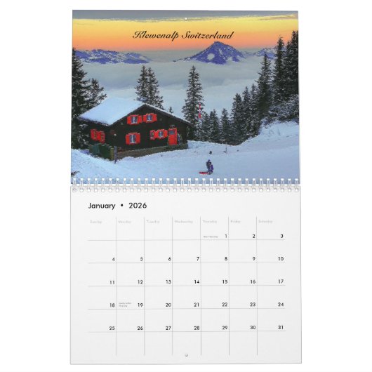 Kalender 2018 von der schönen Schweiz (Jan 2026)
