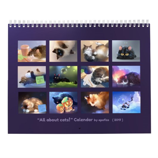 Kalender 2019 - Alles über Katzen! (Rückseite)