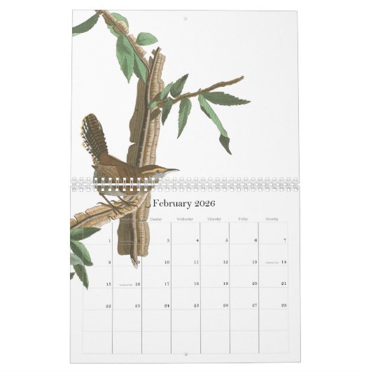 Kalender 2019 der Audubon Vogel-Tier-Tier-2018 (Feb 2026)