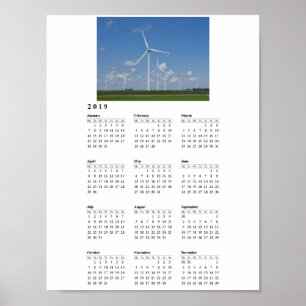 Kalender 2019 - Jahr Poster