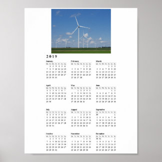 Kalender 2019 - Jahr Poster