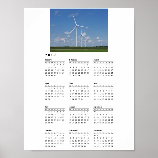 Kalender 2019 - Jahr Poster (Vorne)