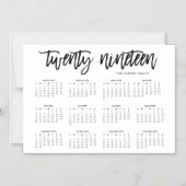 Kalender 2019| Moderne Magnetkarte Magneteinladung (Vorderseite)