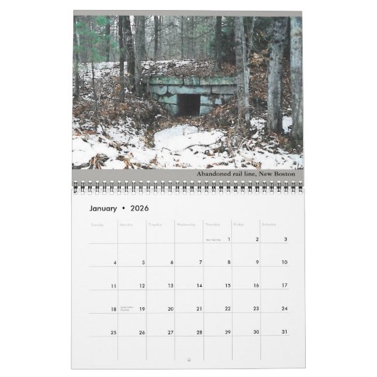 Kalender 2019 "New Hampshire in Stone" (Jan 2026)