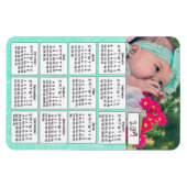 Kalender 2019 Personalisiertes Aquamarines Foto Ma Magnet (Horizontal)