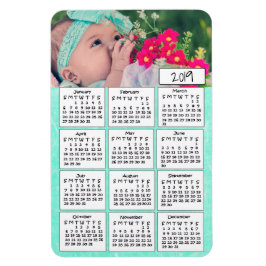 Kalender 2019 Personalisiertes Aquamarines Foto Ma Magnet