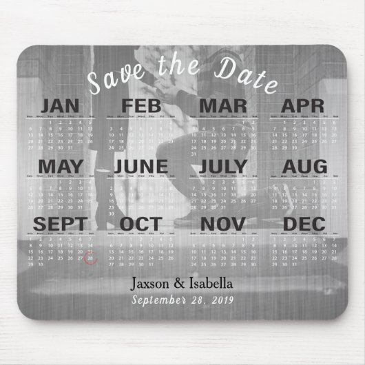 Kalender 2019 Save the Date und DIY Foto Mousepad (Vorne)