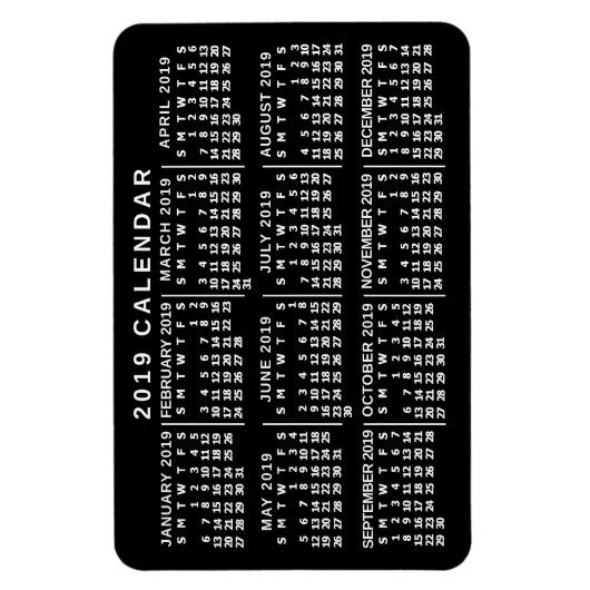 Kalender 2019 (Siehe Beschreibung der neuen Versio Magnet (Vertikal)