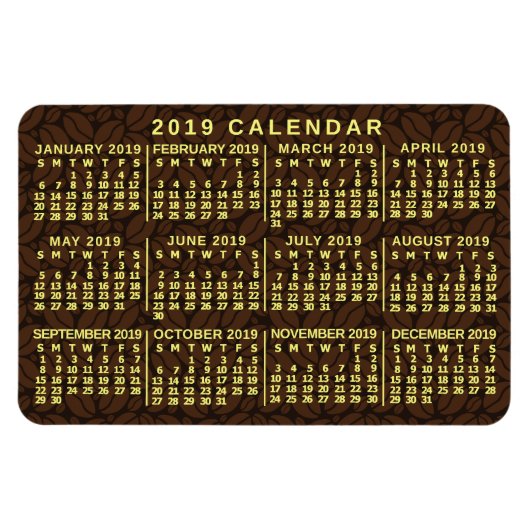 Kalender 2019 (Siehe Beschreibung der neuen Versio Magnet (Horizontal)
