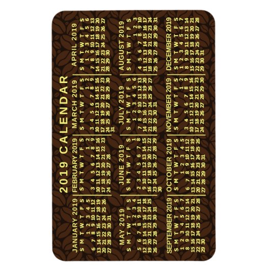 Kalender 2019 (Siehe Beschreibung der neuen Versio Magnet (Vertikal)