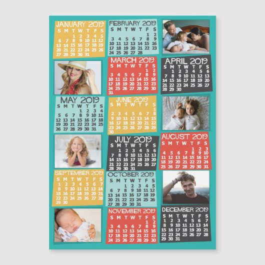 Kalender 2019 (Siehe Beschreibung der neuen Versio Magnetkarte (Vorderseite)