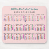 Kalender 2019 (Siehe Beschreibung der neuen Versio Mousepad (Vorne)