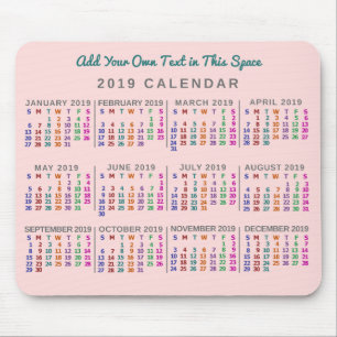 Kalender 2019 (Siehe Beschreibung der neuen Versio Mousepad