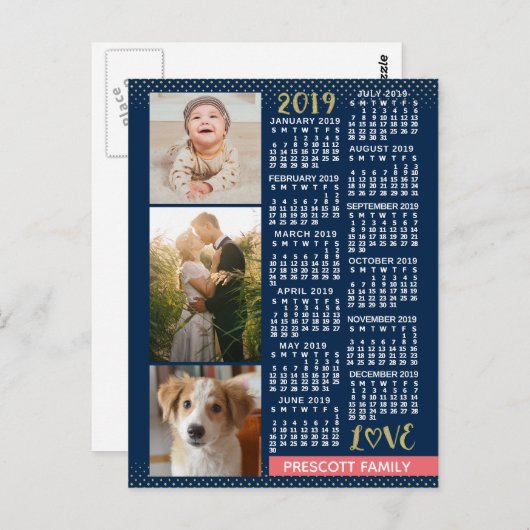 Kalender 2019 (Siehe Beschreibung der neuen Versio Postkarte (Vorne/Hinten)
