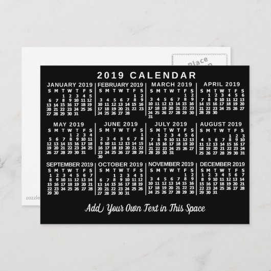 Kalender 2019 (Siehe Beschreibung der neuen Versio Postkarte (Vorne/Hinten)