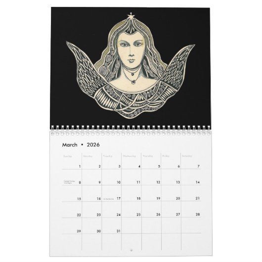 Kalender 2019 voll von Engeln (Mär 2026)