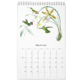 Kalender 2020 des Kolibri-Vogel-Blumen-Tier-2019 (Mär 2026)