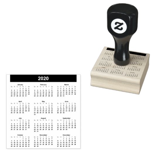 Kalender 2020 gummistempel (Stempel)