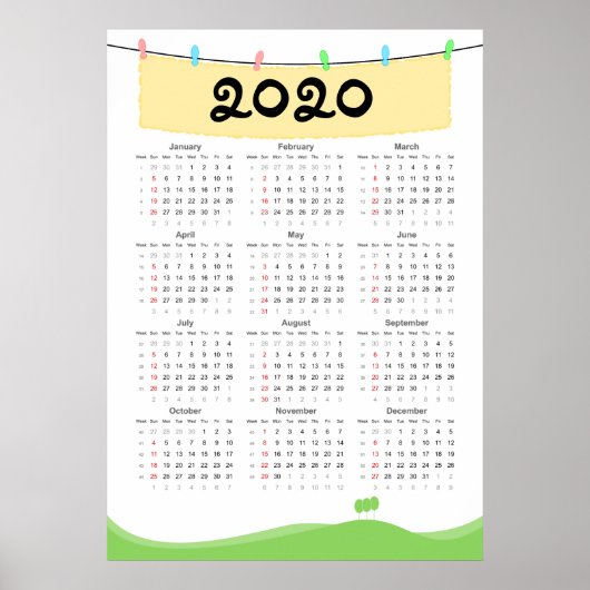 Kalender 2020 Poster (Vorne)