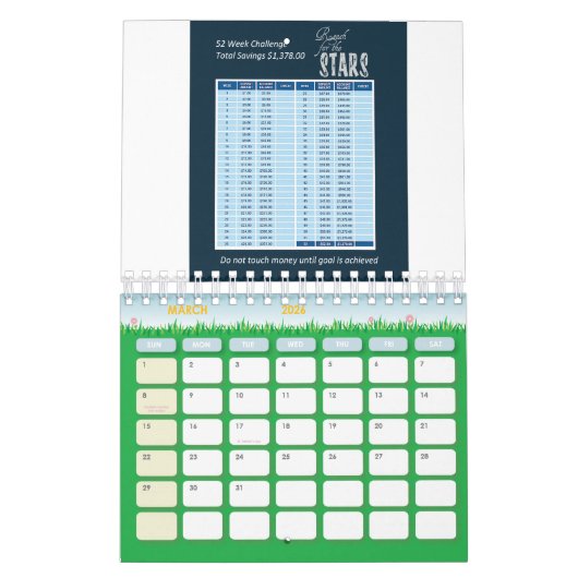 Kalender 2020 Rettend Geldherausforderung (Mär 2026)