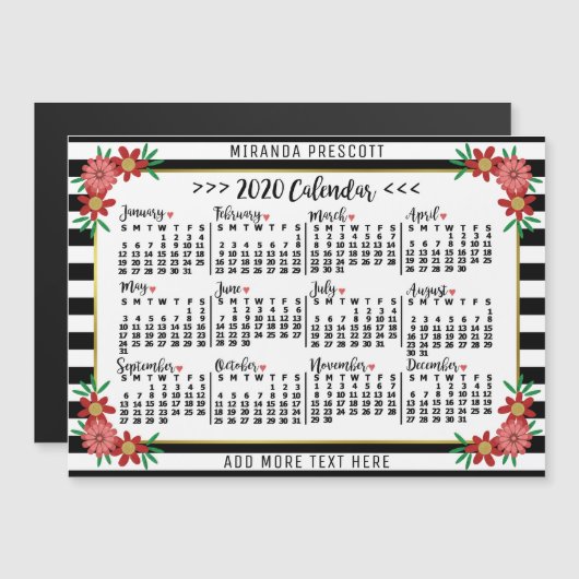 Kalender 2020 (Siehe Beschreibung der neuen Versio Magneteinladung (Vorne/Hinten)