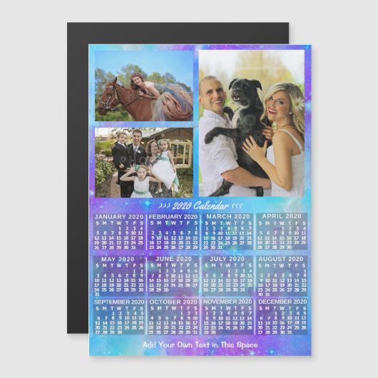 Kalender 2020 (Siehe Beschreibung der neuen Versio Magnetkarte (Vorne/Hinten)