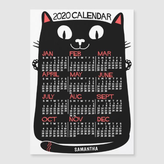 Kalender 2020 (Siehe Beschreibung der neuen Versio Magnetkarte (Vorderseite)