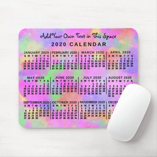 Kalender 2020 (Siehe Beschreibung der neuen Versio Mousepad (Mit Mouse)