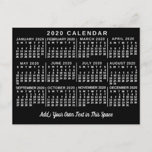 Kalender 2020 (Siehe Beschreibung der neuen Versio Postkarte