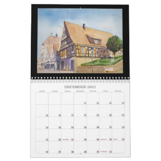 Kalender 2021, "Ein Jahr der Aquarelle"