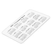 Kalender 2021 mit Firmenname White Magnet (Linke Seite)