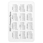 Kalender 2021 mit Firmenname White Magnet (Vertikal)