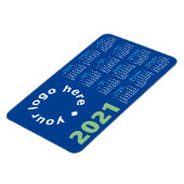 Kalender 2021 mit Ihrem Firmenlogo und Markenfarbe Magnet (Linke Seite)