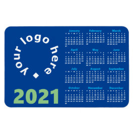 Kalender 2021 mit Ihrem Firmenlogo und Markenfarbe Magnet
