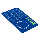 Kalender 2021 mit Ihrem Firmenlogo und Markenfarbe Magnet (Rechte Seite)