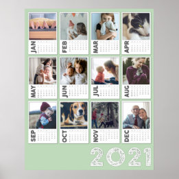 Kalender 2021 Modernes Foto Collage Poster