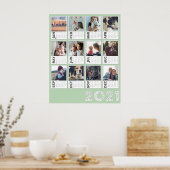 Kalender 2021 Modernes Foto Collage Poster (Küche)
