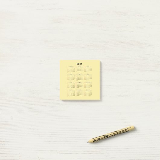 Kalender 2021 post-it klebezettel (Auf Schreibtisch)