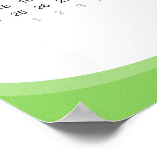 Kalender 2021 Poster - Montag starten (Ecke)