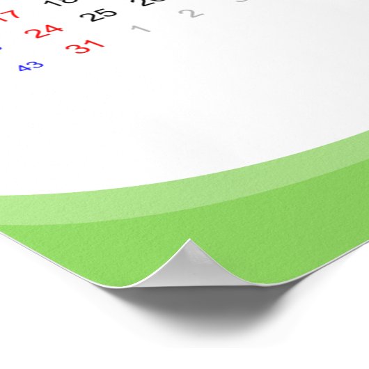 Kalender 2021 Poster - Sonntagstart (Ecke)