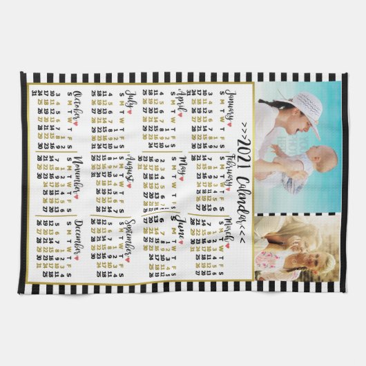 Kalender 2021 (Siehe Beschreibung der neuen Versio Geschirrtuch (Horizontal)