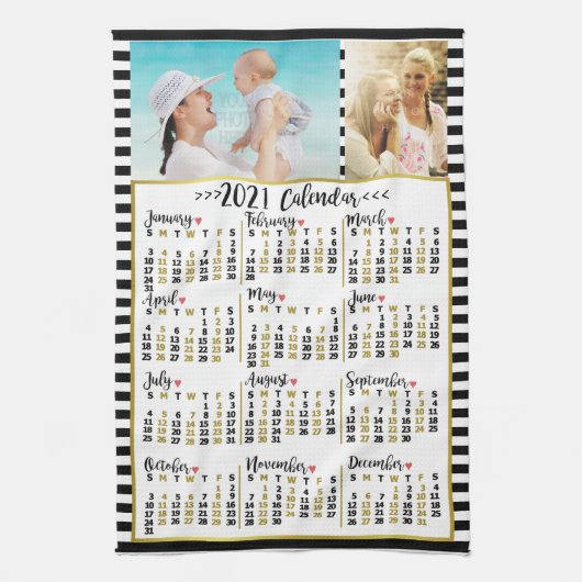 Kalender 2021 (Siehe Beschreibung der neuen Versio Geschirrtuch (Vertikal)