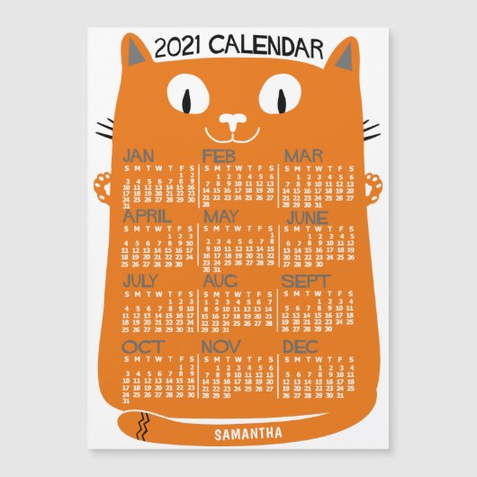 Kalender 2021 (Siehe Beschreibung der neuen Versio Magnetkarte (Vorderseite)