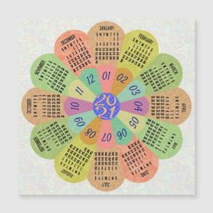 Kalender 2021 (Siehe Beschreibung der neuen Versio Magnetkarte