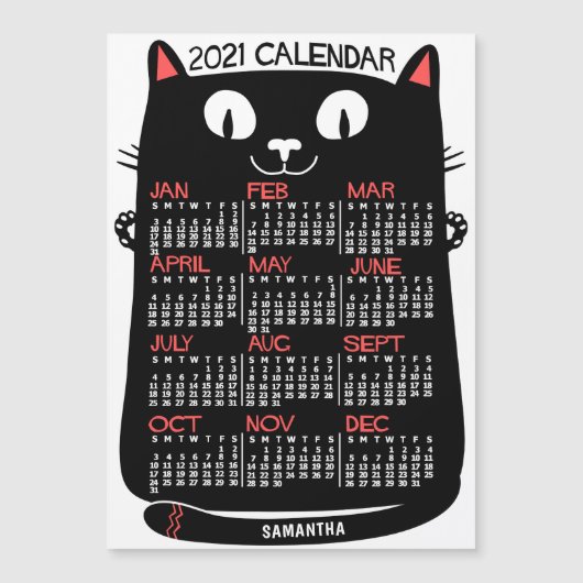 Kalender 2021 (Siehe Beschreibung der neuen Versio Magnetkarte (Vorderseite)