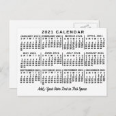 Kalender 2021 (Siehe Beschreibung der neuen Versio Postkarte (Vorne/Hinten)