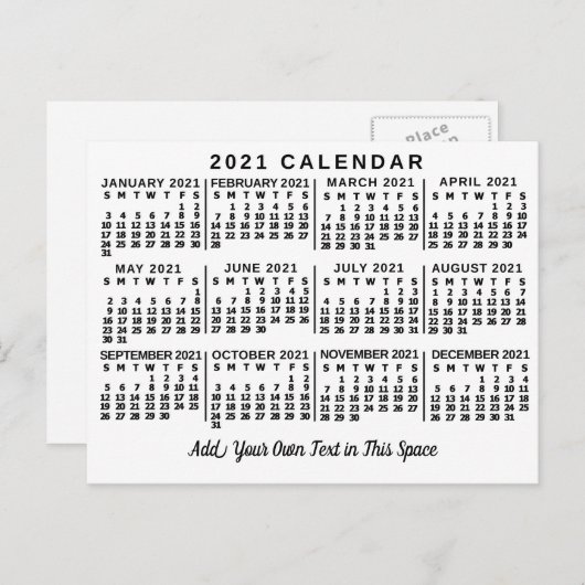 Kalender 2021 (Siehe Beschreibung der neuen Versio Postkarte (Vorne/Hinten)