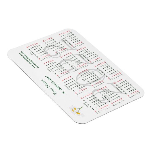 Kalender 2022 für Geschäftsmagnet Magnet (Rechte Seite)