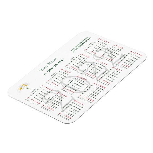 Kalender 2022 für Geschäftsmagnet Magnet (Linke Seite)
