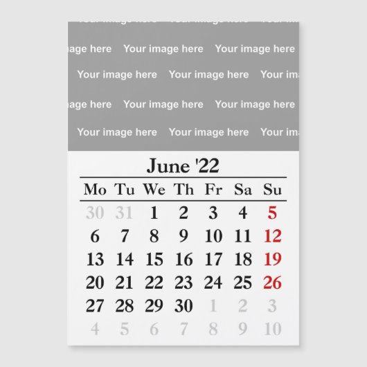 Kalender 2022 Juni Magnetkarte (Vorderseite)